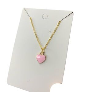 Pink heart necklace
